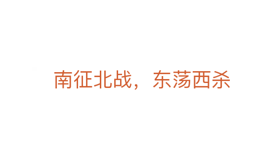 南征北戰,東蕩西殺