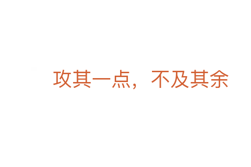 攻其一點,不及其余