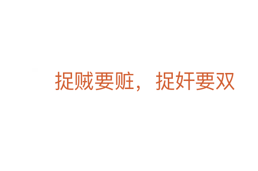 捉賊要贓,捉奸要雙