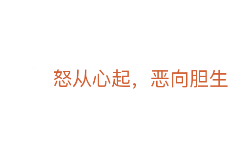 怒從心起,惡向膽生