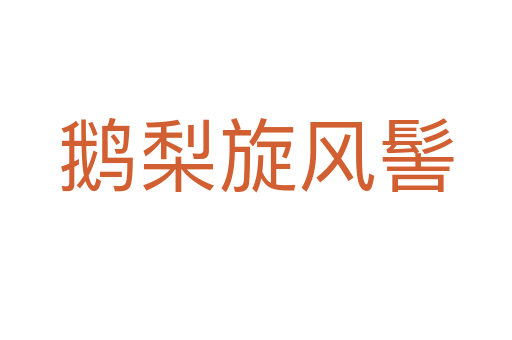 鵝梨旋風髻
