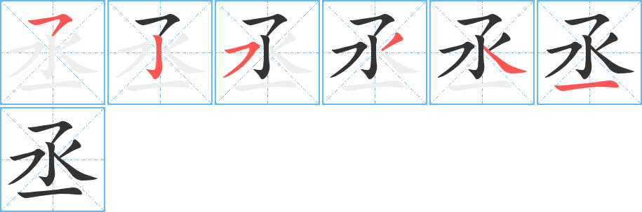 丞的筆順?lè)植窖菔?>
					
                    <hr />
                    <h2>丞的基本信息</h2>
                    <div   id=