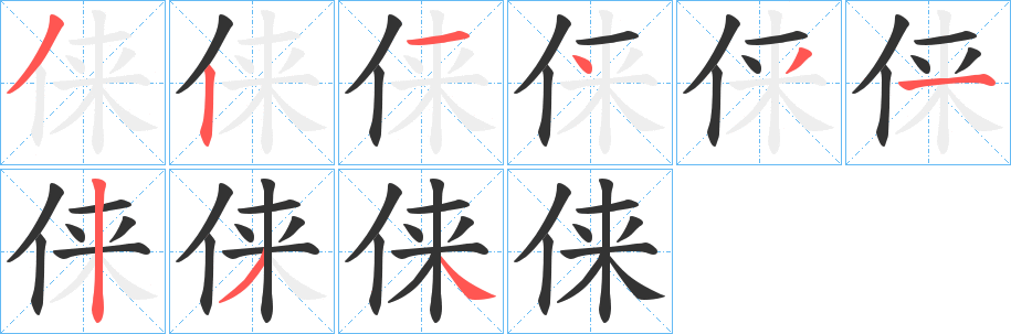 俫的筆順?lè)植窖菔?>
					
                    <hr />
                    <h2>俫的基本信息</h2>
                    <div   id=