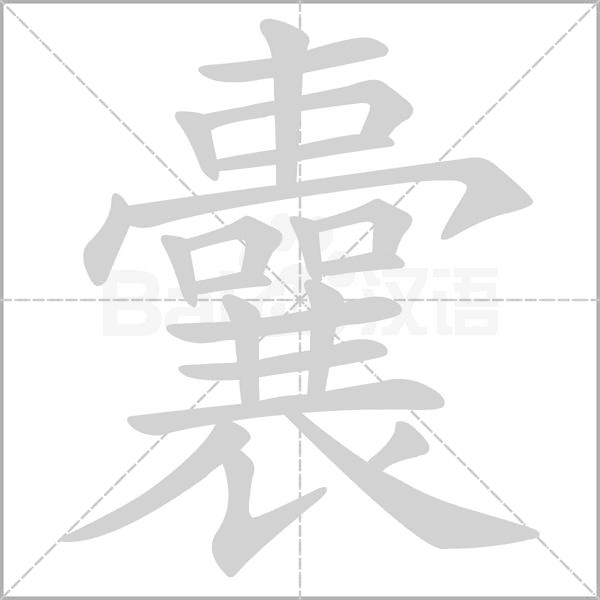 囊的筆順動(dòng)畫演示