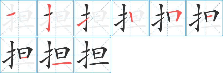 擔(dān)的筆順?lè)植窖菔?>
					
                    <hr />
                    <h2>擔(dān)的基本信息</h2>
                    <div   id=