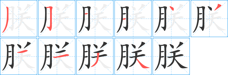 朕的筆順?lè)植窖菔?>
					
                    <hr />
                    <h2>朕的基本信息</h2>
                    <div   id=