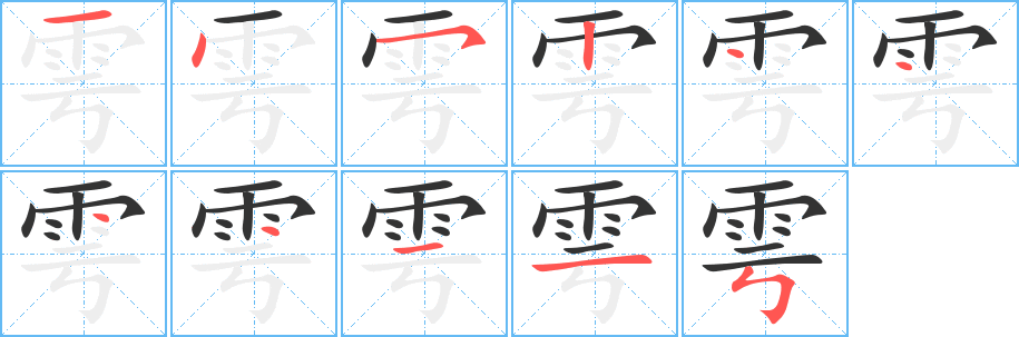 雩的筆順?lè)植窖菔?>
					
                    <hr />
                    <h2>雩的基本信息</h2>
                    <div   id=