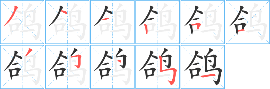 鴿的筆順?lè)植窖菔?>
					
                    <hr />
                    <h2>鴿的基本信息</h2>
                    <div   id=